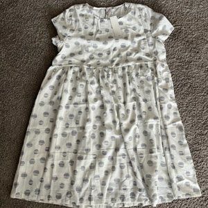 Black and White Circle Dress with Cinching under Breast - NWT